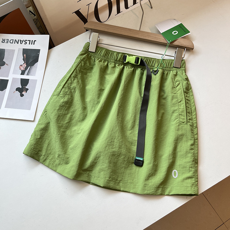 Jupe d'été taille élastique pour femmes, jupes courtes fines à séchage rapide pour l'extérieur, jupe-pantalon de sport Vintage avec doublure, jupes trapèze 2025