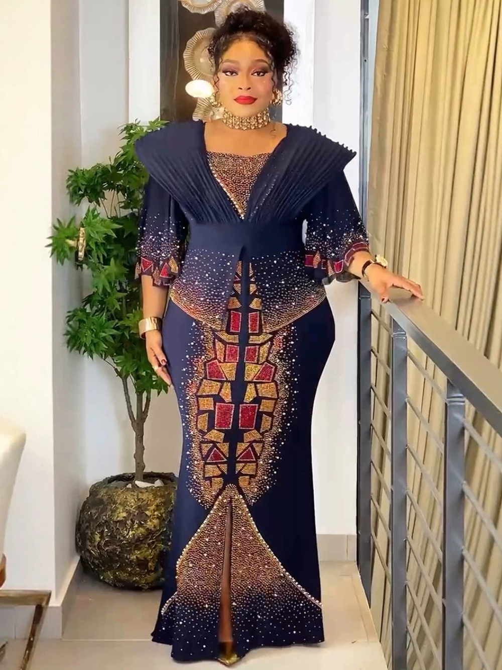 Robes de soirée de luxe pour femmes, longue robe de soirée sirène brillante, vêtements africains, robe de bal de mariage, robe longue de soirée, kaftan Dubaï