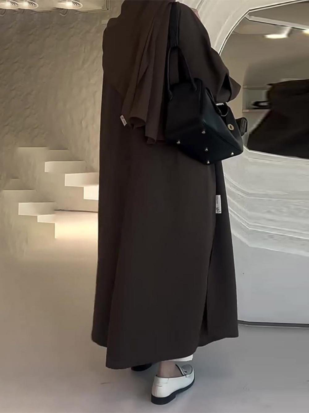 Pardessus à revers à boutonnage simple pour femmes musulmanes, Abaya, manteau long, coupe-vent arabe décontracté, Ramadan, Maroc, Dubaï, Eid