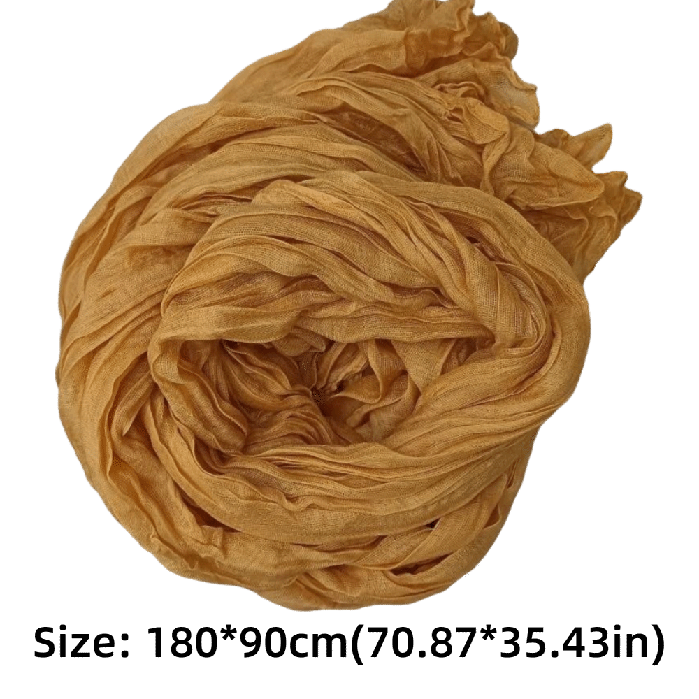 Écharpe polyvalente en coton et lin vintage, plissée et imprimée, de marque de luxe rétro, longue écharpe châle pour le printemps, l'automne et l'hiver