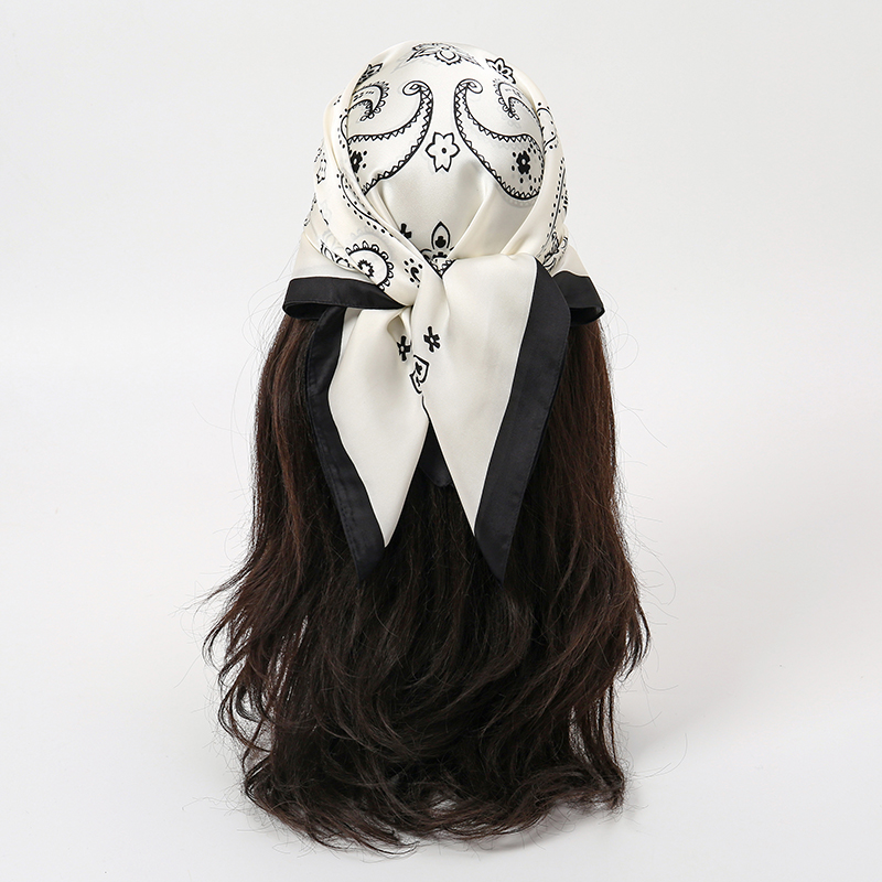 70cm Paisley imprimé musulman Hijab femmes Bandanas carré foulard en soie bandeau mouchoir foulard foulard foulards de luxe