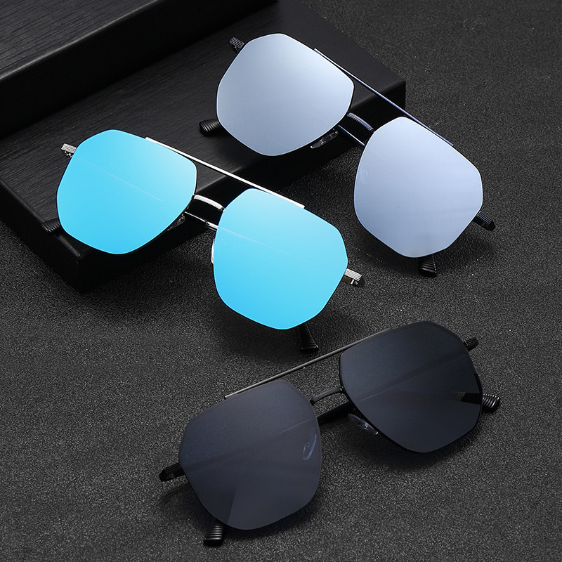 Lunettes de soleil pilote en métal pour hommes et femmes, pour la conduite en plein air, Vintage, rétro, miroir, Anti-reflet, UV400