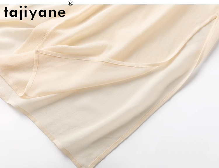 TAJIYANE 100% véritable chemisier en soie de mûrier élégant Long Cardigan en soie 19 couleurs châle manteau été hauts 2025 dames vêtements Блузка