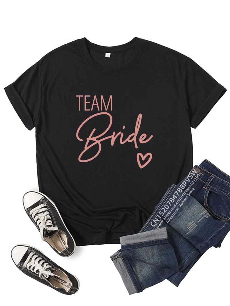 Baule fête enterrement de vie de jeune fille blanc gris fille mariage femme hauts T-shirts femmes équipe mariée mariée équipe T-shirts