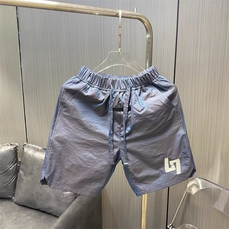 Shorts de sport d'été pour hommes, pantalons de survêtement graphiques coréens, mode High Street, shorts verts, haute qualité, plage, séchage rapide, nouveau