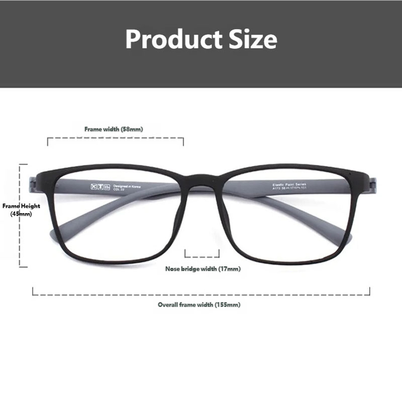 Lunettes carrées surdimensionnées pour grand visage TR90, monture complète, Anti-lumière bleue, lunettes à la mode pour hommes et femmes