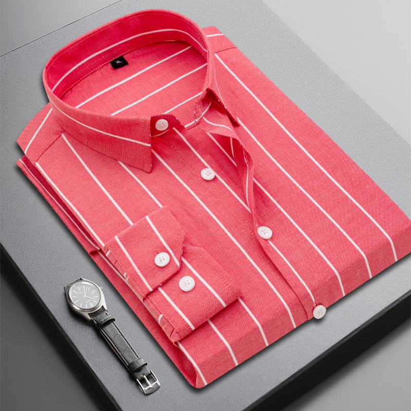 2025 chemise rayée à manches longues pour hommes automne jeunesse affaires de haute qualité à la mode Cool polyvalent tendance affaires décontracté