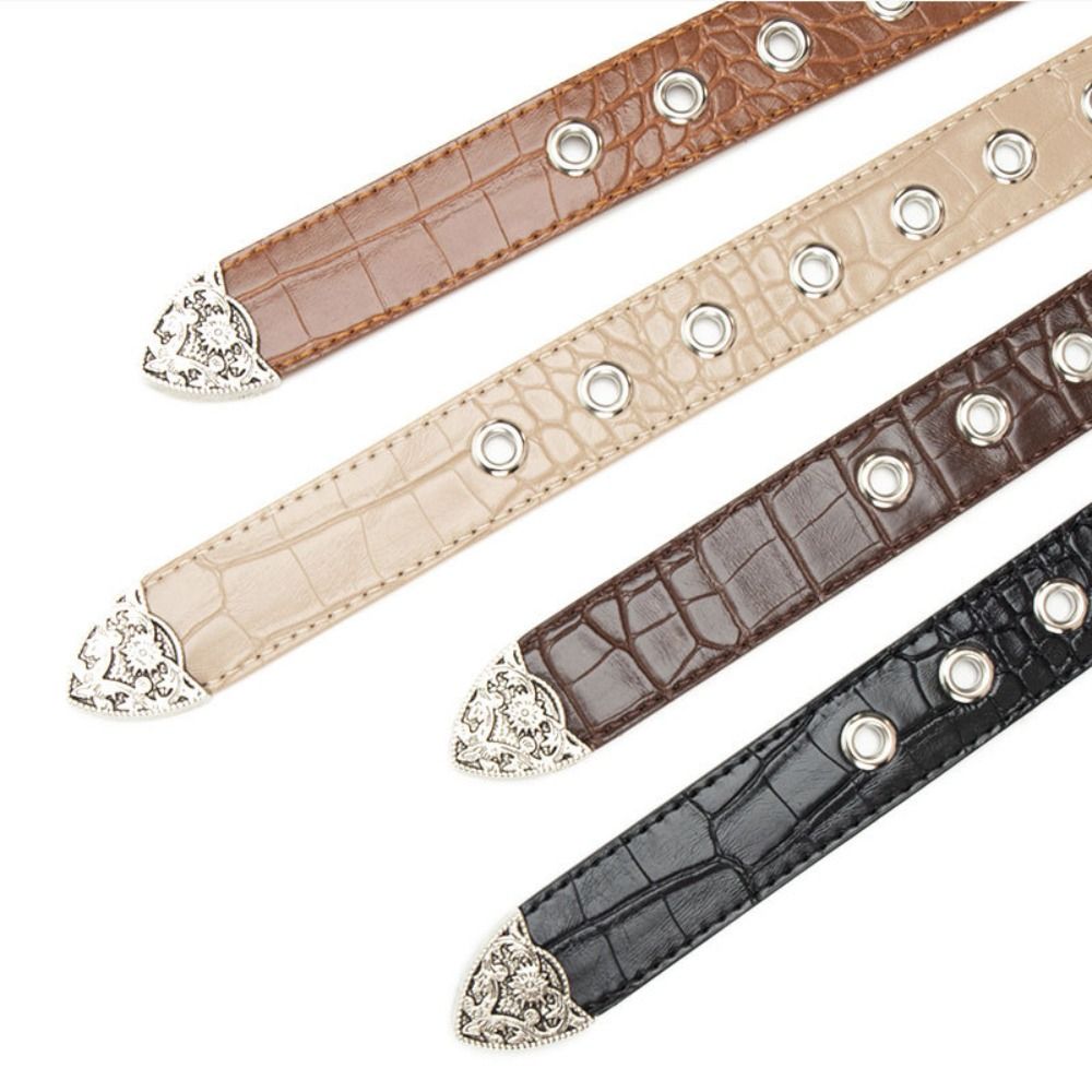 Ceinture décontractée en cuir PU avec boucle ardillon sculptée, style vintage Y2K Hip Hop