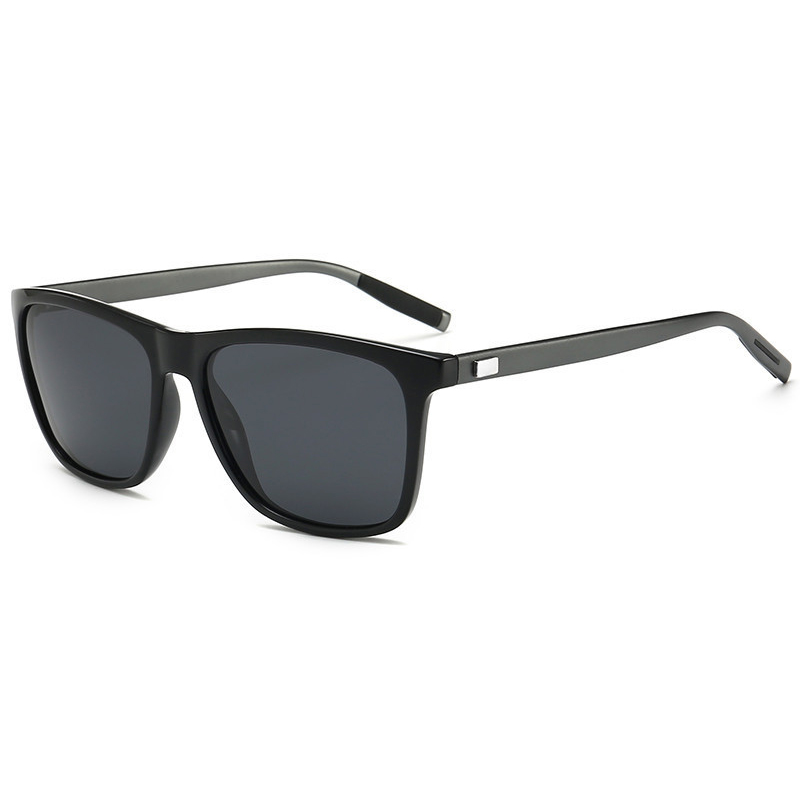 Lunettes de soleil polarisées carrées classiques pour hommes, lunettes de soleil en métal de haute qualité, mode masculine, extérieur, anti-absorbe ouissement, nuances de conduite