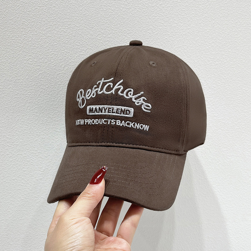 Chapeau femmes lettre broderie casquette de Baseball pour hommes couleur unie casquette à visière coton respirant langue de canard chapeau extérieur pare-soleil