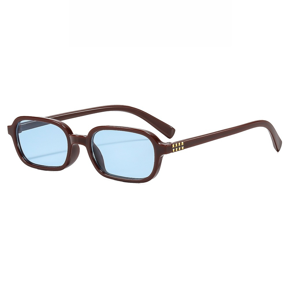 Lunettes de soleil vintage pour hommes et femmes 2026 – Montures tendance rectangulaires anti-UV400 – Petites lunettes carrées pour les vacances