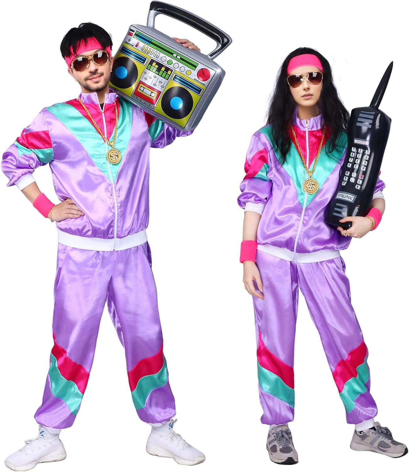 Costumes Kicpot des années 80 pour femmes, veste de survêtement rétro, costume Hip Hop, tenue des années 90 et 80 pour femmes, fête