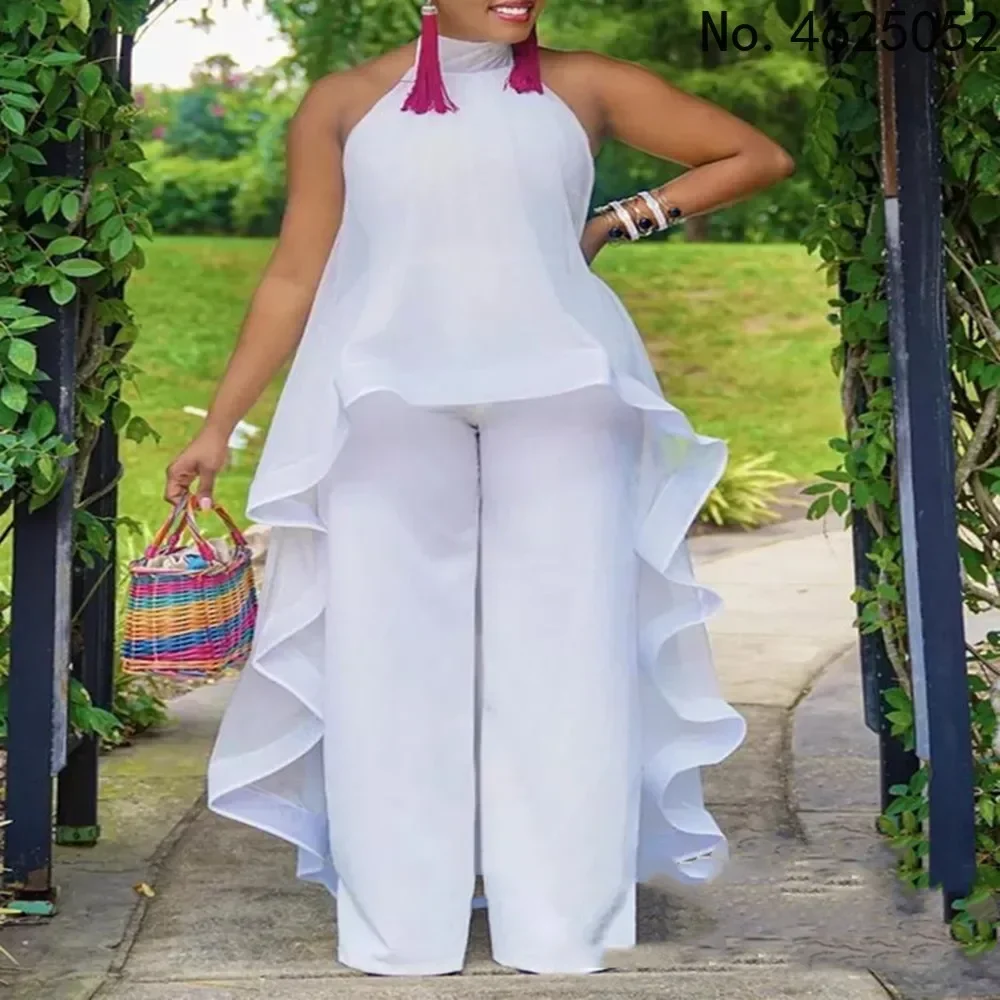 Vêtements africains en mousseline de soie pour femmes, ensemble de 2 pièces, nouvelle mode d'été, pantalon en Y, robe de soirée africaine pour dames