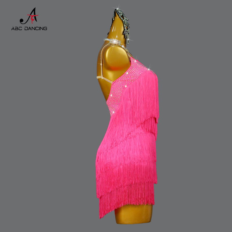 Robe de danse latine, jupes à franges, robes de soirée pour adultes, costumes de compétition sportive professionnelle, tenue de spectacle pour filles.