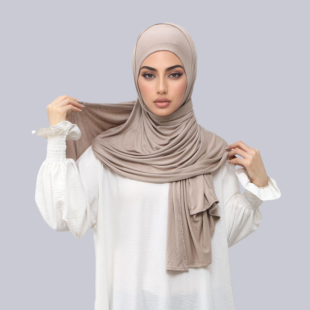 Hijab instantané musulman en jersey de coton modal, foulard uni doux pour femme, châle en jersey premium, facile à porter, couvre-tête