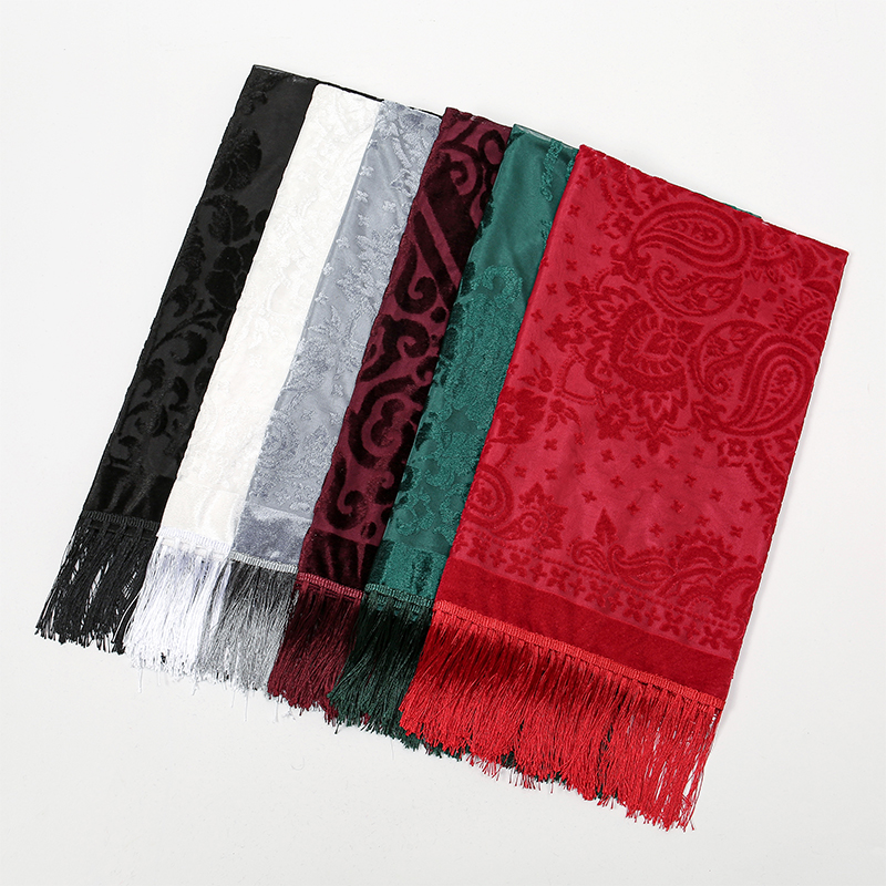 2024 luxe soie broderie fleurs châle glands écharpe pour femmes conception Hijab enveloppes dame foulards foulard Echarpe