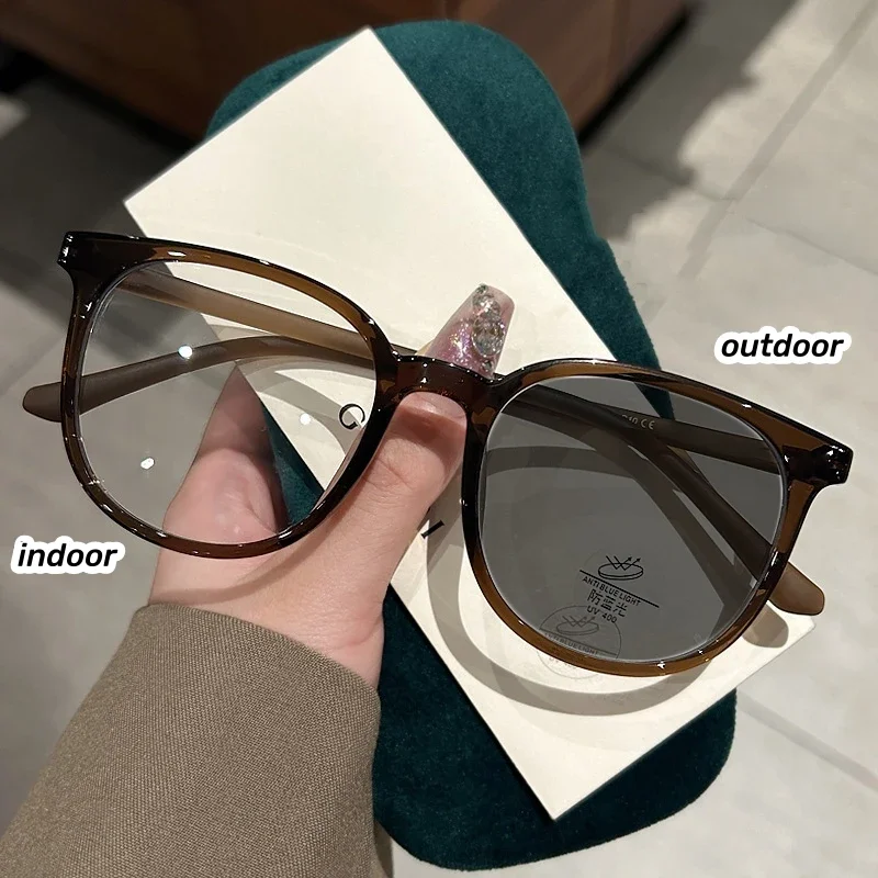 Mn Document Proxy-Lunettes de soleil photochromiques pour hommes et femmes, lunettes de myopie finies, lunettes d'ordinateur à la mode