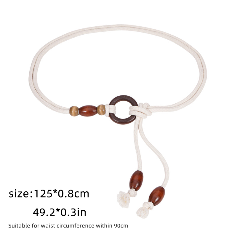 Ceinture de taille bohème pour femmes, Style ethnique, nouée en perles, élégante, robe, pantalon, manteau, bretelles de taille décoratives