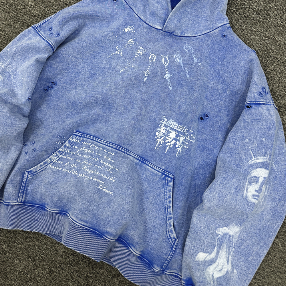 Yao mode Streetwear surdimensionné décontracté coton à capuche Vintage sweat de luxe rétro haute rue Y2k sweats à capuche pour hommes unisexe