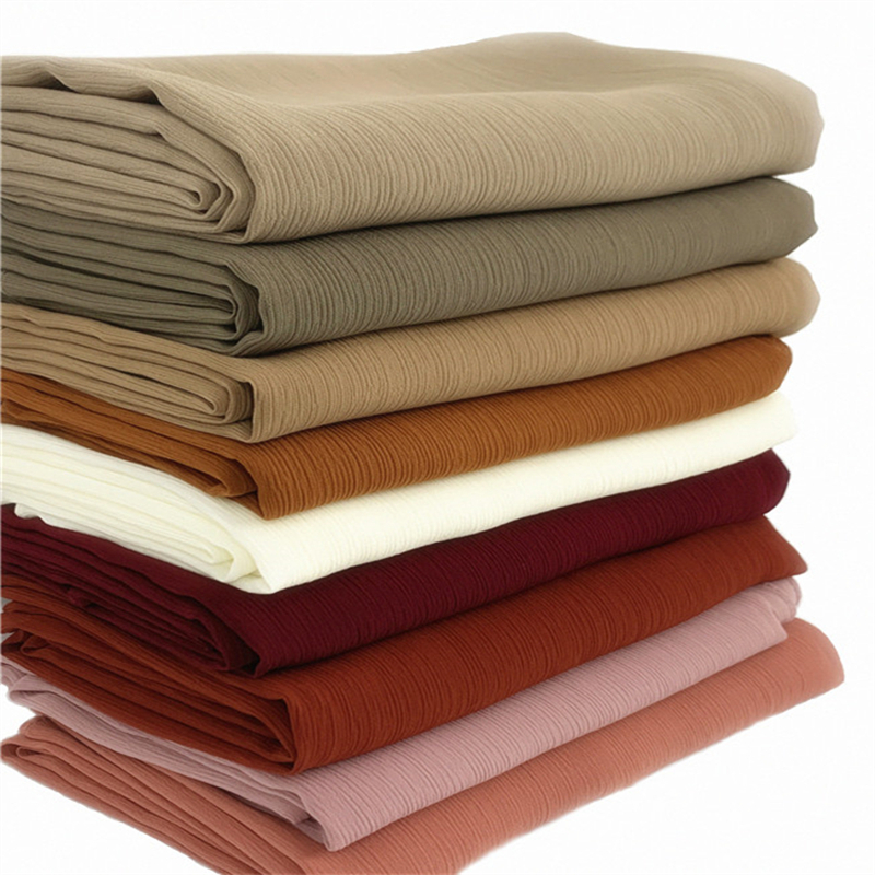 Petit froissé en mousseline de soie Hijab bonne couture solide plaine écharpe de haute qualité Premium malaisien femmes foulards Hijabs Long châle