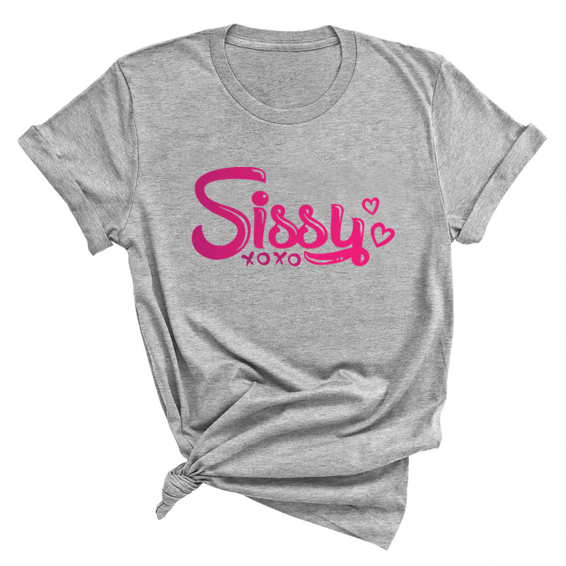 Grande taille SISSY lettres imprimer T-Shirt nouvelle femme Sexy T-Shirt Kawaii vêtements mode femmes chemises haut pour fille T-Shirt surdimensionné