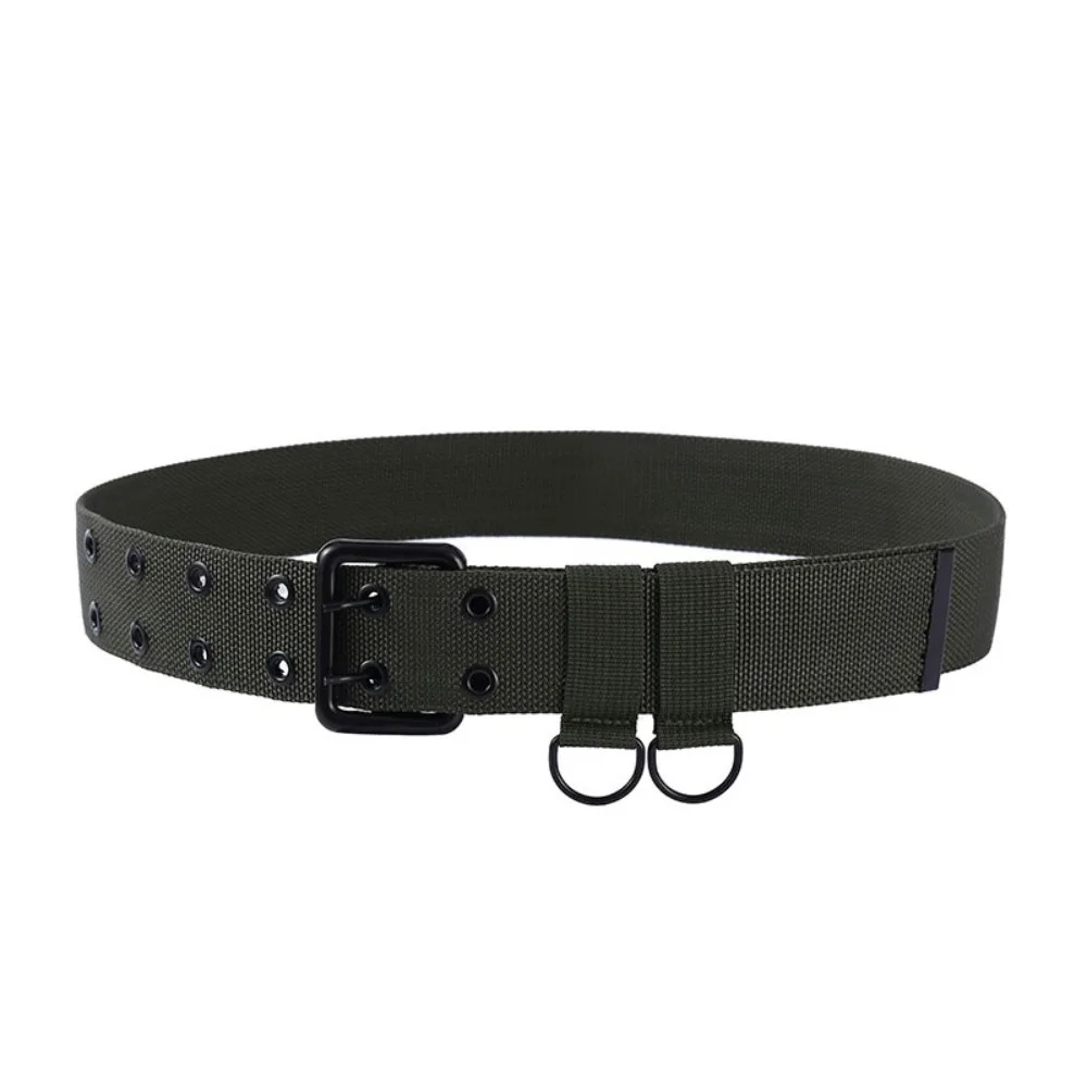 Nouvelle ceinture tactique en toile double couche pour hommes | Robuste et durable | Grandes tailles | Pour l'extérieur et les occasions décontractées