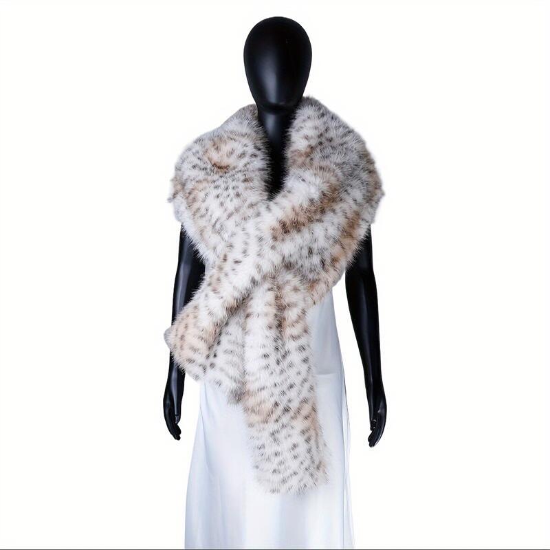 Écharpe en fausse fourrure avec bretelles initiées réglables, douce et chaude, élégante et à la mode, parfaite pour les vêtements d'extérieur