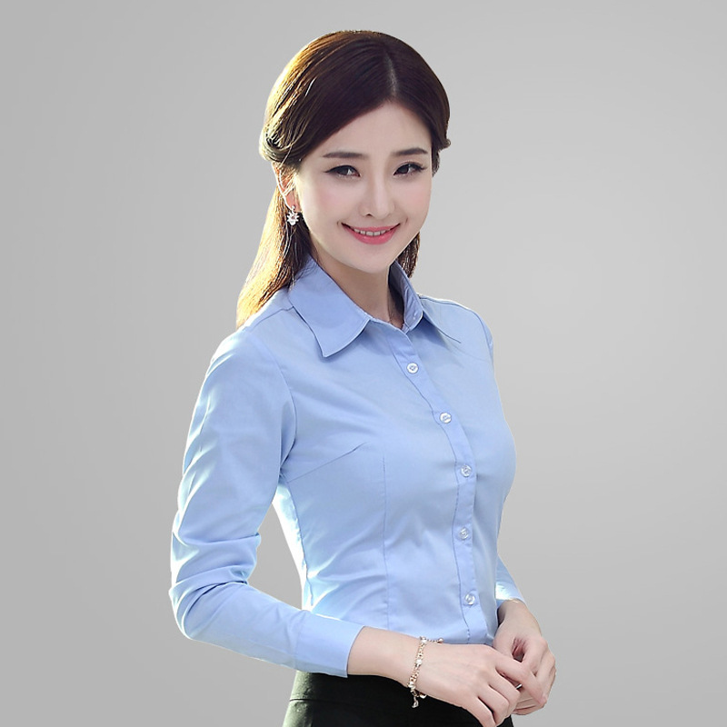 Chemises professionnelles chics pour femmes, décontractées, Business, basique, col rabattu, manches longues, printemps automne, polyvalentes, solides, vêtements intérieurs