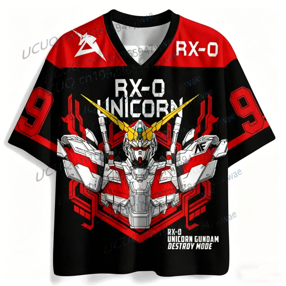 Nouveau Maillot de Football Anime Gundam Japonais 2026 pour Hommes et Femmes – T-shirt Sport Décontracté d'Été