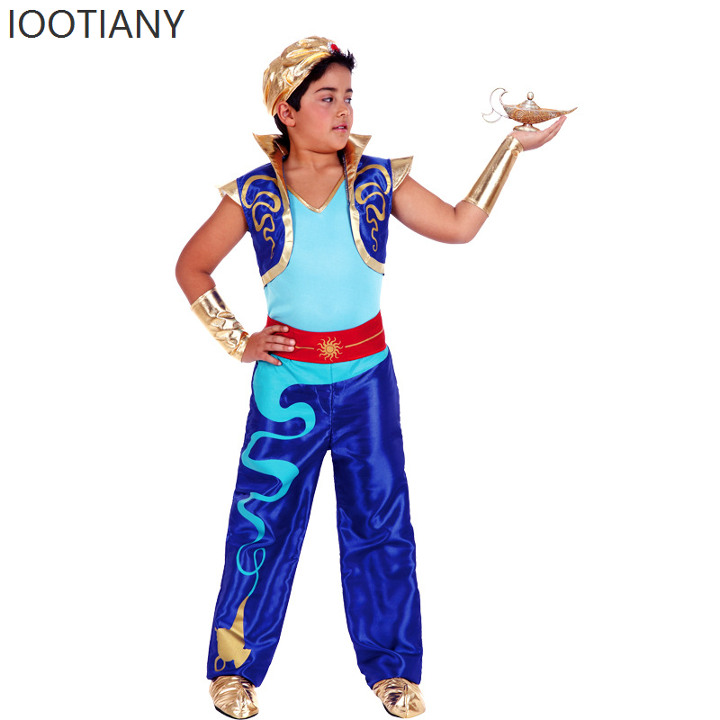 Costume de roi arabe pour Halloween, lampe magique Aladdin, fête de carnaval du Prince, Costume de spectacle sur scène pour hommes et garçons adultes, nouvelle collection