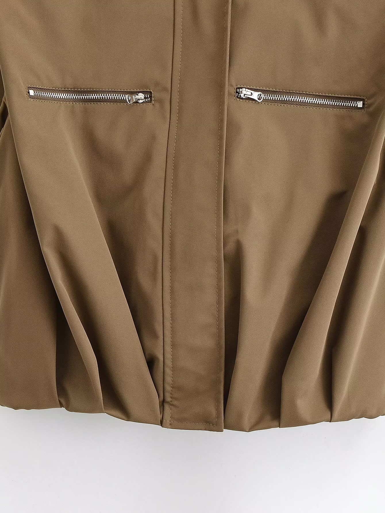 KONDALA Mode 2026 – Nouveauté : Ensemble décontracté vert armée pour femme, col rond, gilet plissé ample + pantalon long à poches, style vintage chic