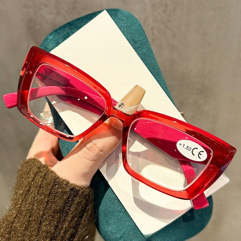 Lunettes de presbytie à petite monture carrée, verres transparents, mode Simple, lunettes de lecture pour personnes d'âge moyen et âgées