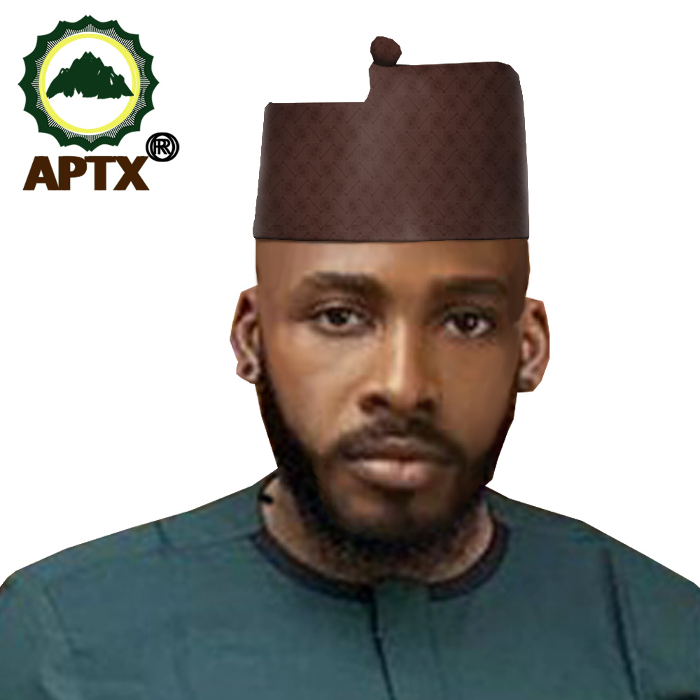 Aptx chapeau de prière africain musulman Islam kippa casquettes arabes Musulman Ramadan arabie Moslim Wrap Jacquard tissu chapeau T201713