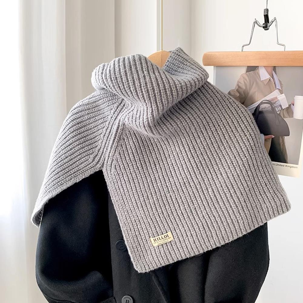 Écharpe à col roulé fendu pour femmes et filles, écharpes de mode coréenne, écharpes de pull doux, écharpes épaisses pour l'hiver, col roulé de la présidence