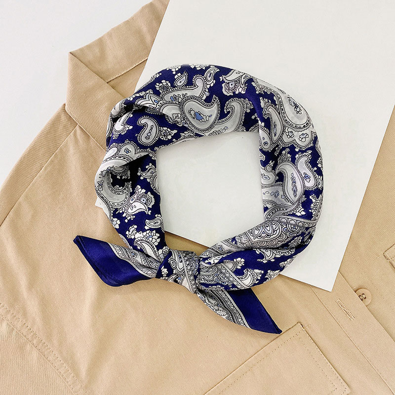 Injplanchers f-Mouchoir pour sac à main pour femme, bandana pour cheveux, imprimé floral, rayures, pois, marque de luxe, cadeaux, 100%