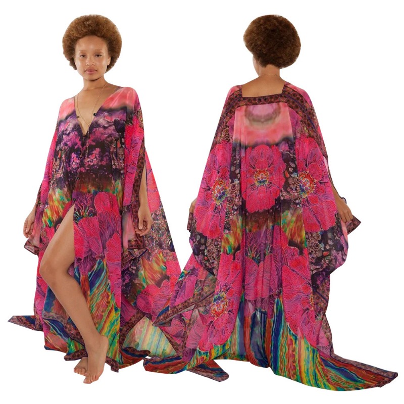 Maxi Kimono Africain à Col en V pour Femme, Imprimé Bohème, Bikini, Vêtements de Plage, Tenue d'Été