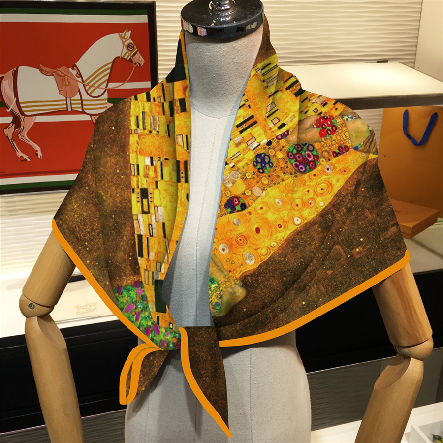 Injplanchers f-Foulards carrés de la série Customs pour femmes, écharpes de tête, enveloppes de plage, châles, bandana, hijabs pour dames, 90cm