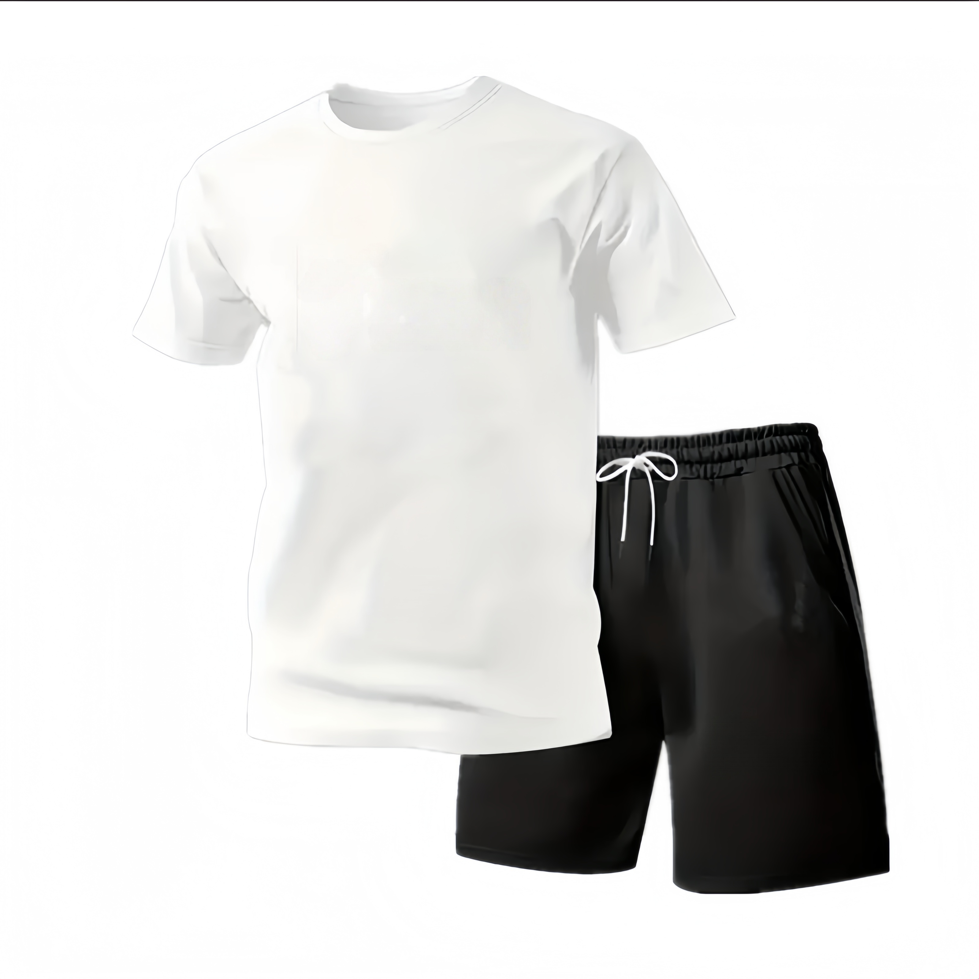 Nouvel ensemble de vêtements de sport d'été pour hommes, t-shirt à manches courtes et short, deux pièces, respirant et à séchage rapide, vêtement décontracté.