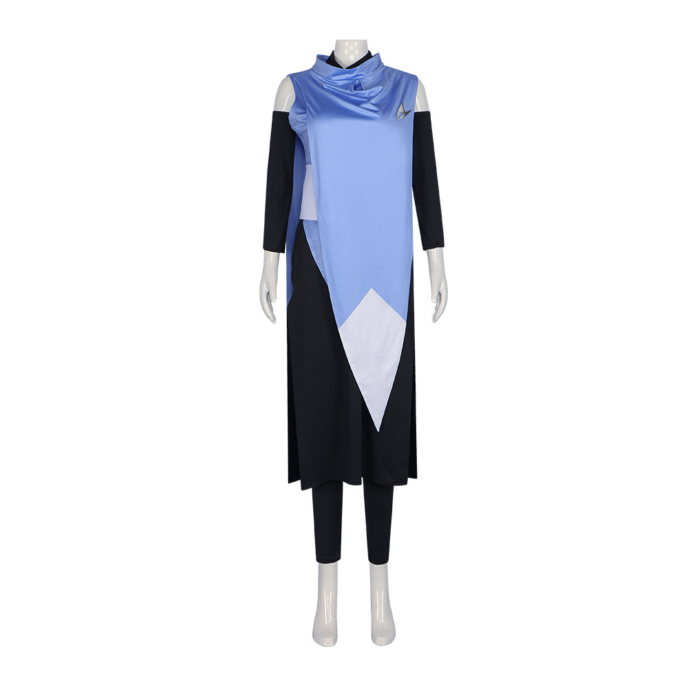 Anime Castlevania Sypha Belnades Cospaly Costume pour femme, robe de soirée de carnaval de jeu, uniforme d'Halloween imbibé, tenue bleue pour filles
