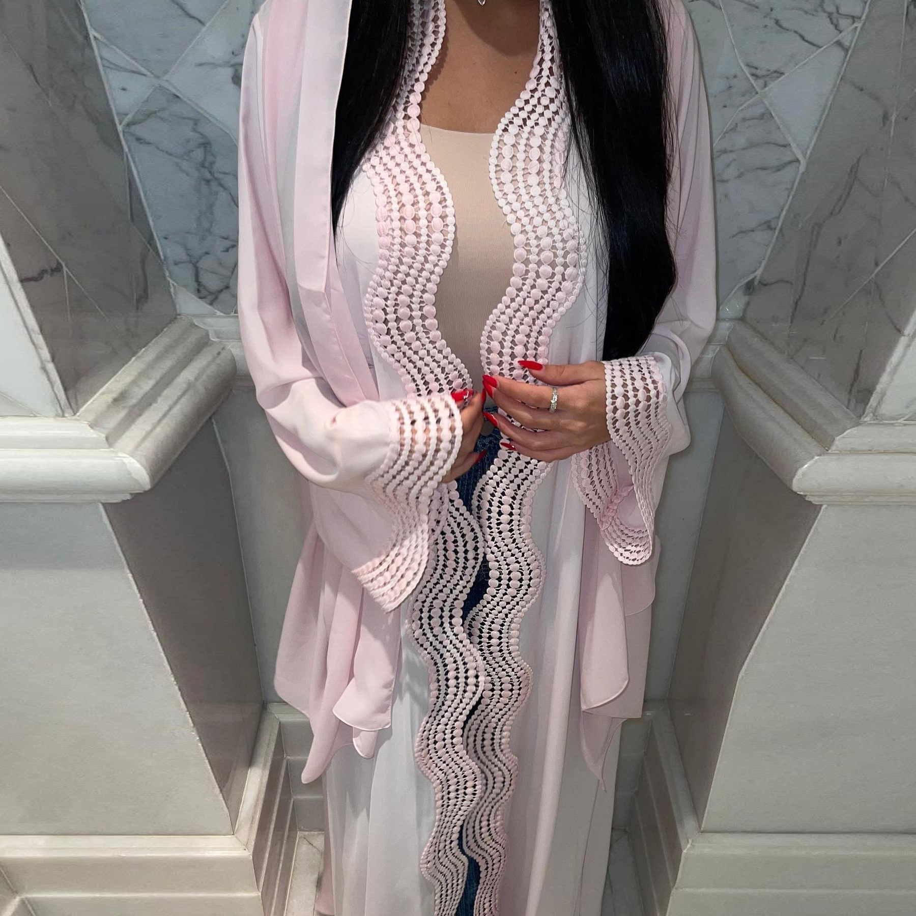 Femmes musulmanes Robe Maxi dubaï ouvert Abaya turquie caftan Eid Kimono Cardigan Islam Jalabiya Kebaya Caftan Marocain Femme Robe