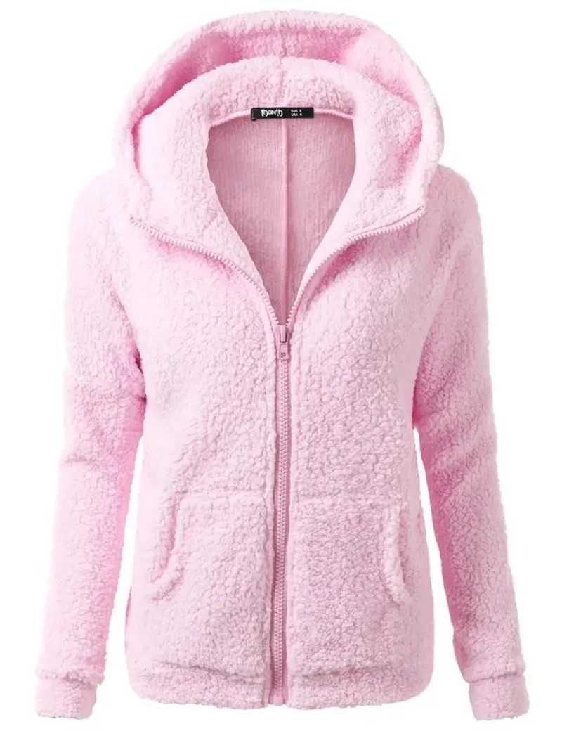 Automne hiver veste chaude femmes à capuche à capuche 2025 décontracté femme sweats à capuche Sweatershirt manteau à glissière solide doux polaire femmes manteau