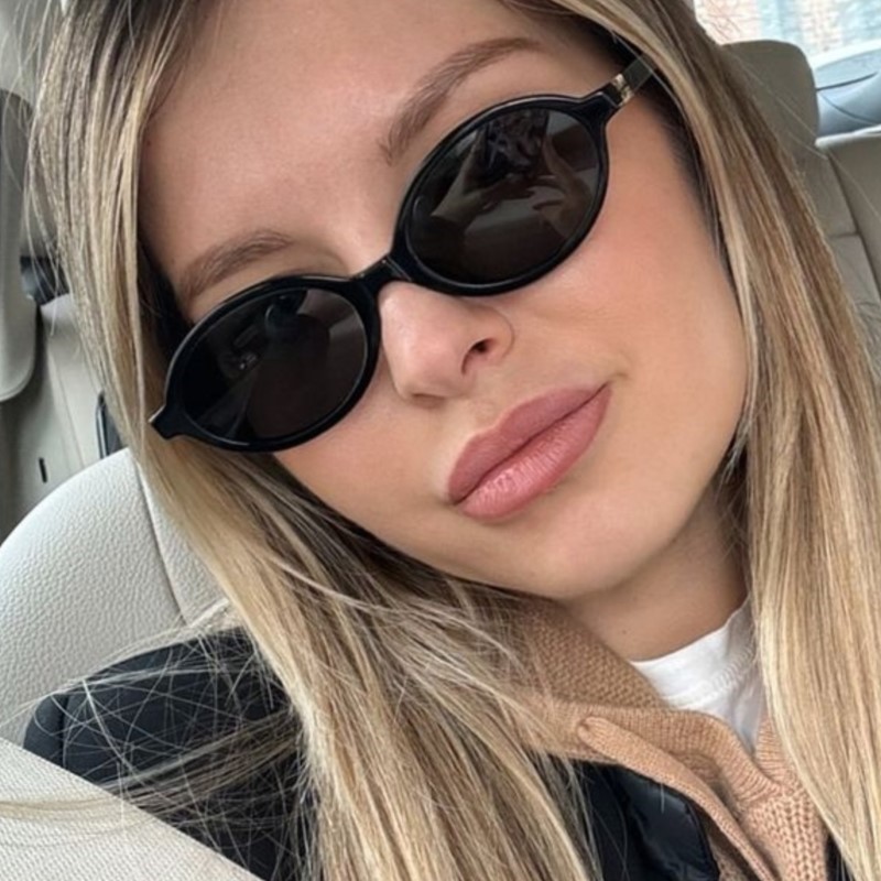 Lunettes de soleil ovales anti-lumière bleue pour femmes et hommes, lunettes rétro pour femmes, petite monture, marque de luxe, tendance