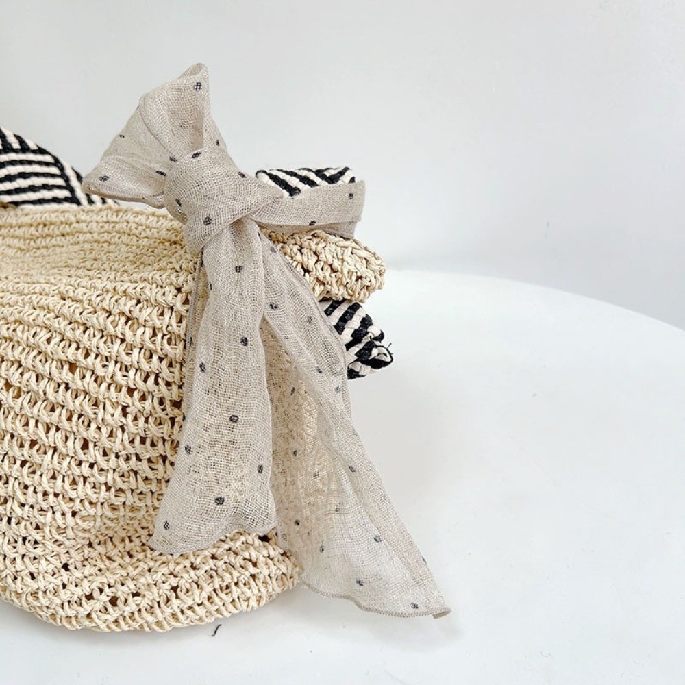 Écharpe longue pour femme en lin et soie, motif pois bleu marine rétro, imprimé rayé, protection du cou, 10*103cm