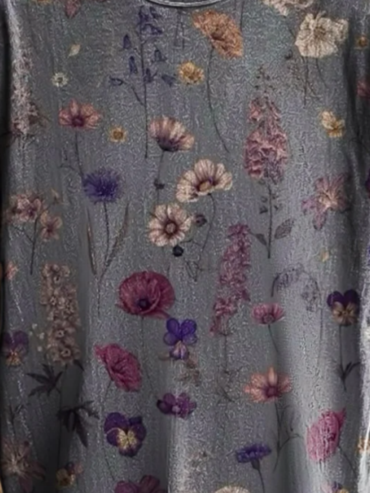 T-shirt décontracté pour homme à imprimé floral vintage, manches courtes, chic, rétro, pour le bureau, vêtements masculins, tunique ample pour les vacances, streetwear