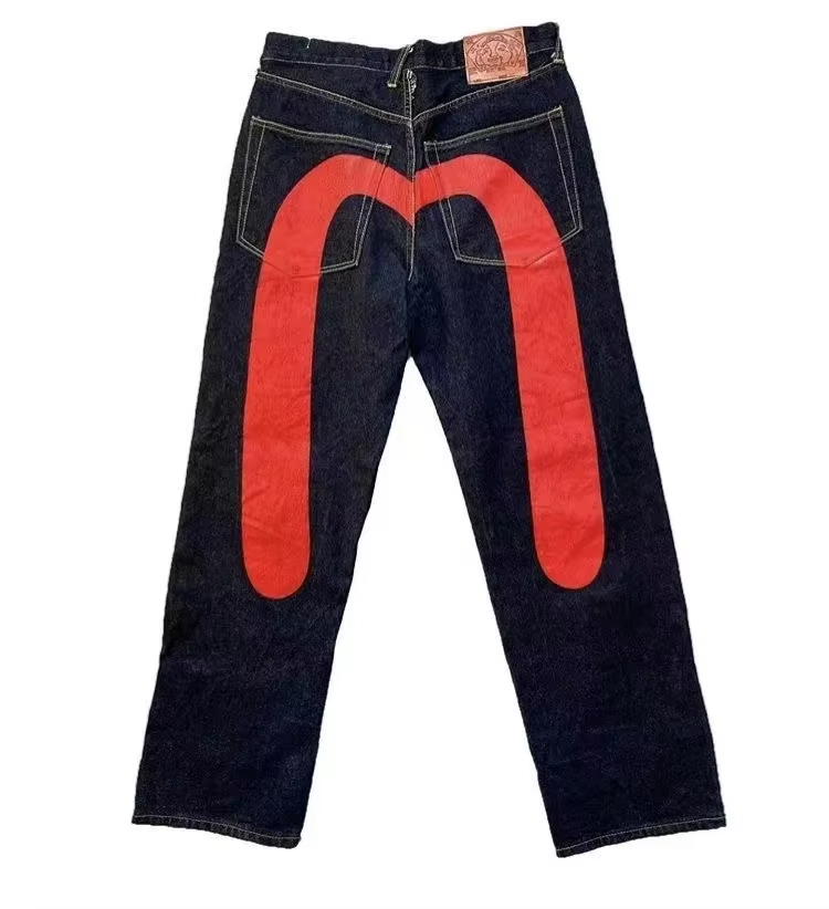 Jeans pour femmes, style gothique Y2K, streetwear rétro, cargo noir, punk vintage, imprimé Kpop, pantalon en denim à jambes larges, pantalon pour femmes