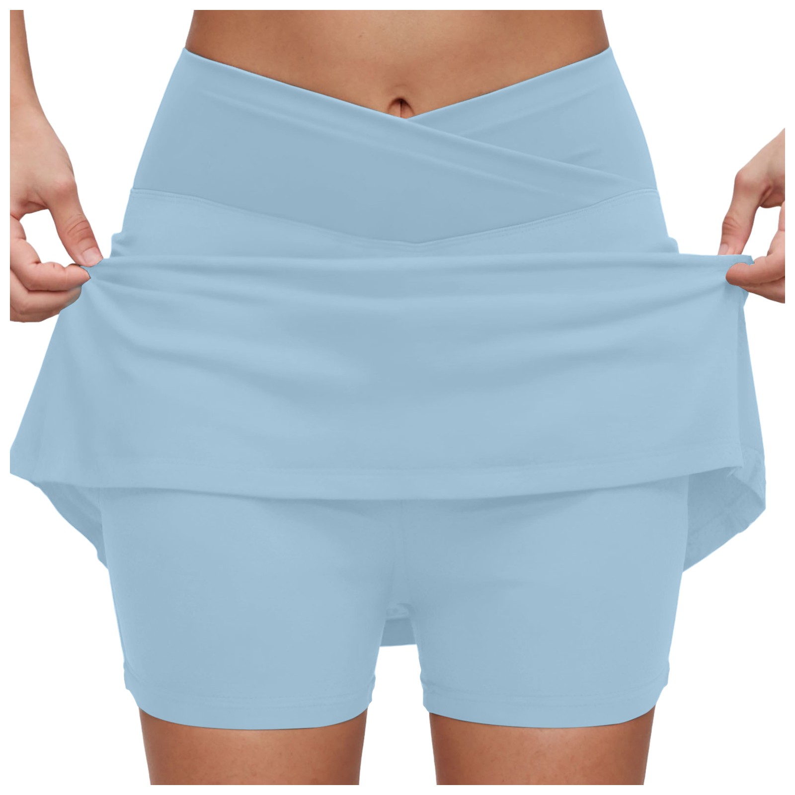 Jupes de sport pour femmes, couleur unie, taille haute, pour course à pied, Tennis, Golf, robe courte respirante avec poches
