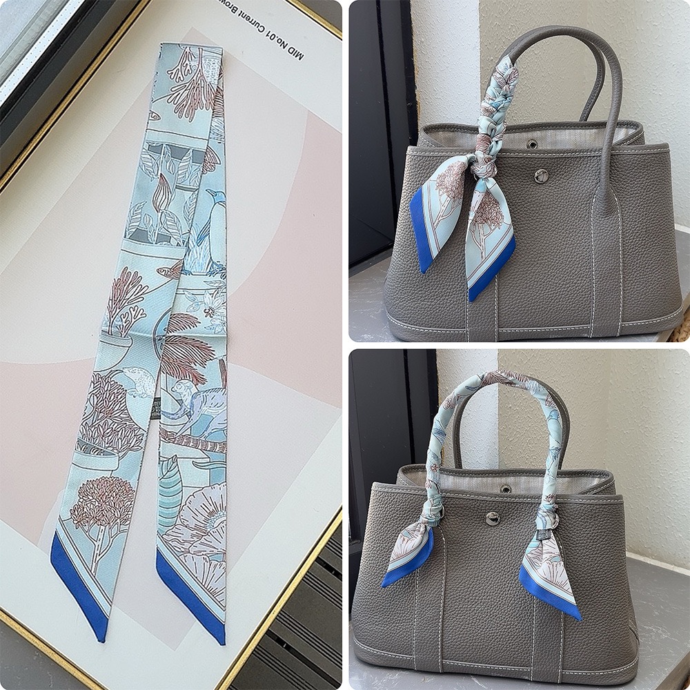 Foulard en soie polyvalent pour décoration de sac à main, cadeau pour femmes, ruban de cheveux à la mode, sangle de cravate, accessoire animaux de la Jungle
