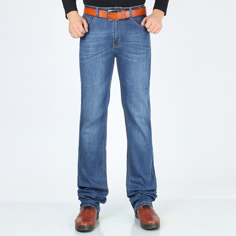 Jeans longs en denim pour hommes, pantalons d'affaires décontractés, pantalons masculins, haute qualité, printemps, automne, 120 cm