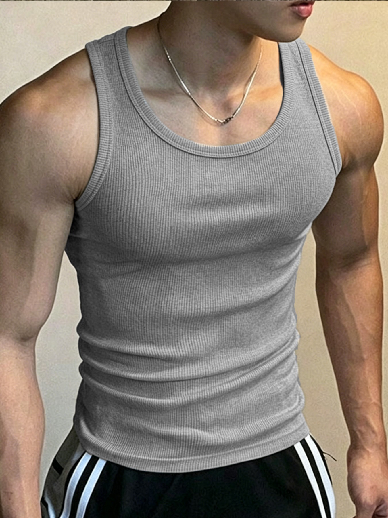 Débardeur coréen tendance en maille, style décontracté, streetwear hip-hop, sans manches, pour homme, été, Y2K, sport, adapté à la gym