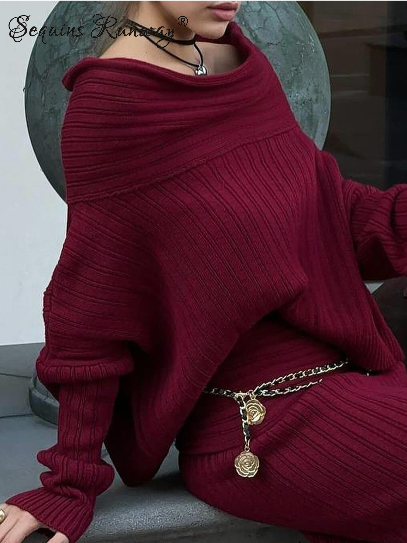 Robes décontractées sexy pour femmes, ensembles de robes en tricot noir et blanc pour l'hiver, robes de soirée élégantes à manches longues pour femmes, Vestidos
